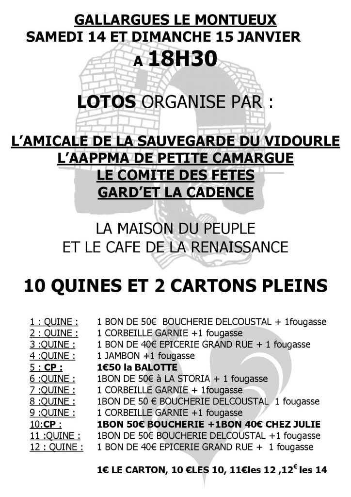 Affiche Lotos AAPPMA Gallargues Le Montueux